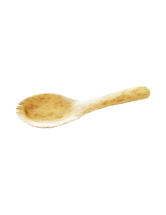 50 Pcs - Mini cuillère en feuille de bambou "Zebra" - 130 mm, écologique et élégante