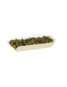 480 Pcs - Barquette en bois thermoformée - 14 x 7,2 cm, Hauteur: 2 cm