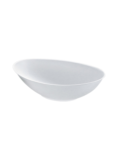 125 Pcs - Bol ovale blanc "BioNchic" - 240x145 mm, Hauteur: 63 mm