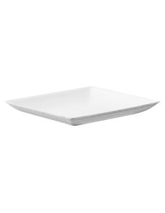 100 Pcs - Assiette carrée blanche "BioNChic" - 11 cm x 11 cm, écologique, 100% biodégradable