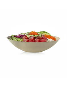 100 Pcs - Bol ovale brun "BioNchic" - 1500 ml, 27 cm x 16,5 cm, Hauteur: 7,7 cm 2