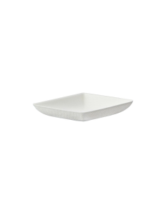 300 Pcs - Assiette carrée blanche "BioNChic" - 6,5 x 6,5 cm, Écologique