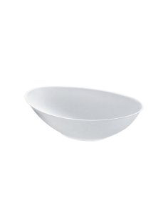 125 Pcs - Bol ovale blanc "BioNchic" - 225x135 mm, Hauteur: 55 mm