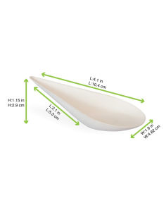 30 Pcs - Mise en bouche en pulpe Goutte - 10,5 x 5,2 x 3 cm, Écologique 2