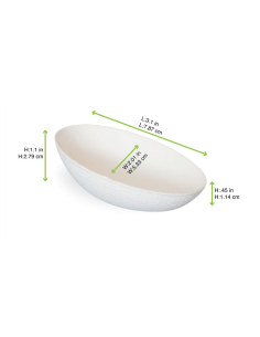30 Pcs - Mise en bouche blanche en pulpe - 80x52 mm, Hauteur: 29 mm 2