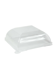 100 Pcs - Couvercle PET transparent "BioNchic" - 9,1 x 9,1 cm, Hauteur: 3,6 cm
