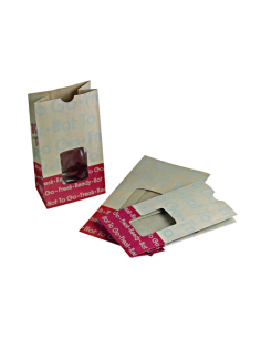500 Pcs - Sac SOS papier brun "Ecokraft" - 15,3 x 11 x 28,5 cm, avec fenêtre