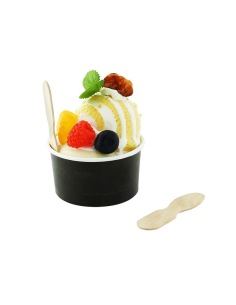50 Pcs - Cuillère à glace en bois - 7,7 cm 2