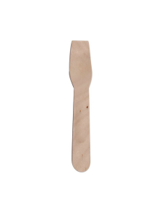 100 Pcs - Cuillère à glace en bois - 9,5 cm