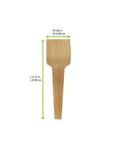 100 Pcs - Cuillère à glace en bois - 7 cm 2