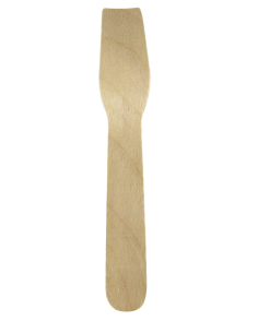 100 Pcs - Cuillère à glace en bois - 95 mm, emballage papier kraft