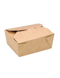 50 Pcs - Boîte repas carton kraft - 550 ml, 11 cm x 9 cm x 5 cm 2
