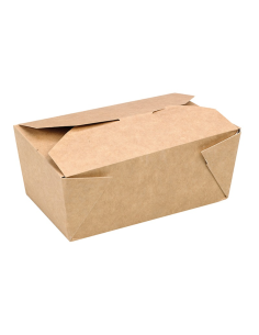 50 Pcs - Boîte repas carton kraft - 800 ml, 15,5 x 11,7 x 5 cm 2