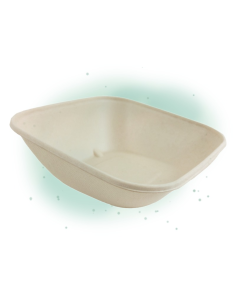50 Pcs - Bol scellable brun laminé PLA - 900 ml, 18,3 cm x 7 cm 2