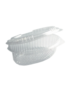 280 Pcs - Barquette plastique PET transparente ovale - 2000 ml, 255 x 160 mm, Hauteur: 110 mm