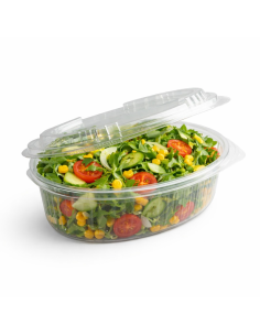 280 Pcs - Barquette plastique PET transparente ovale - 2000 ml, 255 x 160 mm, Hauteur: 110 mm 2