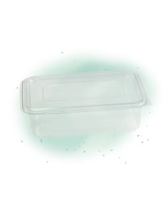 50 Pcs - Barquette plastique PET transparente - 1700 ml, 23 x 17,5 cm, Hauteur: 6,5 cm 2