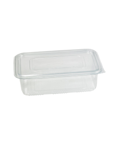 50 Pcs - Barquette plastique PET transparente - 1700 ml, 23 x 17,5 cm, Hauteur: 6,5 cm
