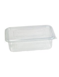 50 Pcs - Barquette plastique PET transparente - 1850 ml, 23 x 17,5 x 7 cm