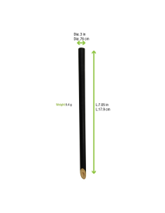 25 Pcs - Paille en bambou noire - 18 cm, Écologique et résistant 2