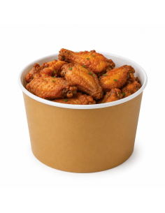19 Pcs - Bucket géant en carton kraft - Ø215 mm, Hauteur: 169 mm, Volume: 215x160 mm 2