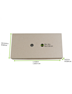 50 Pcs - Couvercle plateau carton kraft "Chokra" - 38 x 19,8 x 6 cm 2