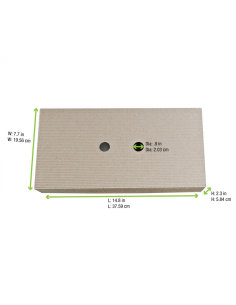 50 Pcs - Couvercle carton kraft Chokra - 380 x 198 mm, Hauteur: 60 mm 2