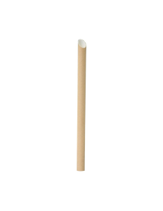 250 Pcs - Paille Kraft biseautée Bubble Tea - 200 mm"