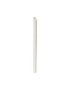 250 Pcs - Paille biseautée blanche pour Bubble Tea - 200 mm