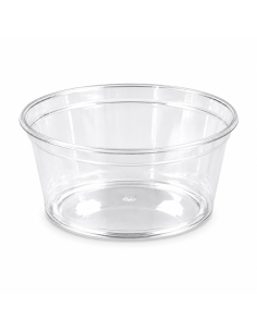 100 Pcs - Coupe plastique PS cristal - 270 ml, Diam: 11,2 cm, Hauteur: 4,7 cm