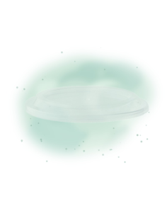 100 Pcs - Couvercle PS cristal - Diam: 10,4 cm, Hauteur: 1,05 cm 2
