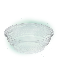 500 Pcs - Saladier PET rond transparent - 400 ml, Hauteur: 53 mm 2