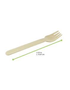 100 Pcs - Fourchette en bois - 14 cm 2