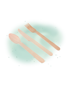 100 Pcs - Cuillère en bois - 14 cm 2