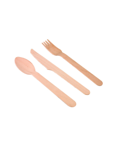 100 Pcs - Cuillère en bois - 14 cm