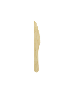 100 Pcs - Couteau en bois - 16,5 cm, Idéal pour service horeca