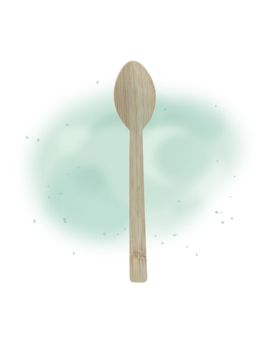 50 Pcs - Cuillère bambou "Anji" - 17,4 cm