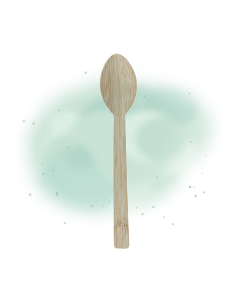 50 Pcs - Cuillère bambou "Anji" - 17,4 cm