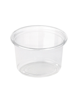 50 Pcs - Pot Deli rond transparent - 350 ml, Diam: 11,7 cm, Hauteur: 5,5 cm