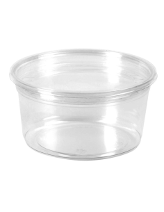 25 Pcs - Pot Deli rond PET transparent - 500 ml, Diam: 11,7 cm, Hauteur: 7,8 cm