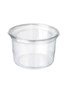 25 Pcs - Pot Deli rond PET transparent - 700 ml, Diam: 11,7 cm, Hauteur: 10,7 cm