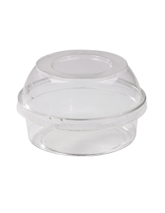 50 Pcs - Pot Deli rond PET transparent - 230 ml, Diam: 11,7 cm, Hauteur: 4,4 cm
