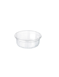25 Pcs - Pot Deli Rond Transparent - 250 ml, Diam: 11,7 cm, Hauteur: 6,1 cm