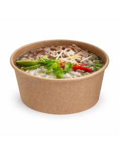 25 Pcs - Pot en Carton Kraft "Deli" - 580 ml, Ø: 11 cm, Hauteur: 7 cm 2