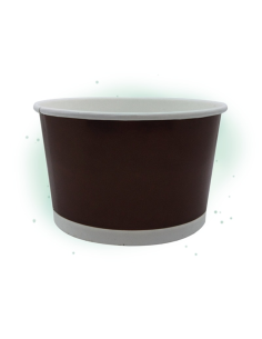 50 Pcs - Pot en carton marron "Deli" - 450 ml, Diam: 11 cm, Hauteur: 6,9 cm 2