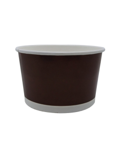 50 Pcs - Pot en carton marron "Deli" - 450 ml, Diam: 11 cm, Hauteur: 6,9 cm