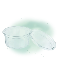 500 Pcs - Pot Deli Rond Pla - 450 ml, Ø 11,6 cm, Hauteur: 7,5 cm 2