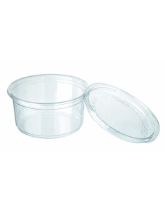 500 Pcs - Pot Deli Rond Pla - 450 ml, Ø 11,6 cm, Hauteur: 7,5 cm