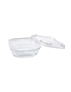 600 Pcs - Pot Deli carré en PLA - 60x40 mm, idéal pour services alimentaires