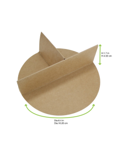 360 Pcs - Diviseur 3 parties en carton brun - 160 mm, Hauteur: 51 mm 2